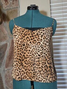 Zara Trafaluc Indie Sleaze Leopard Print & Lace Cami Going Out Top